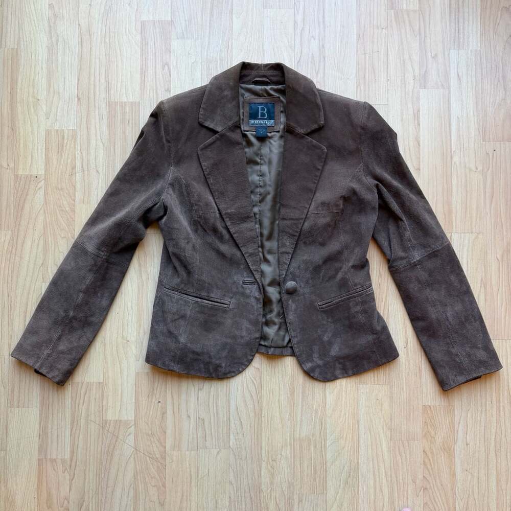 Bernardo Brown Blazers for vintage Bernardo chocolate brown suede blazer